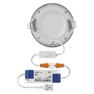 EMOS Lighting LED vstavané svietidlo NEXXO, kruhové, strieborné, 7W, CCT