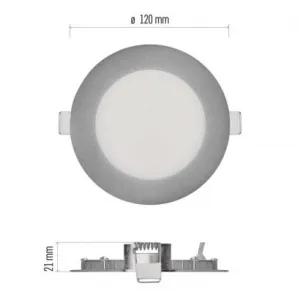 EMOS Lighting LED vstavané svietidlo NEXXO, kruhové, strieborné, 7W, CCT