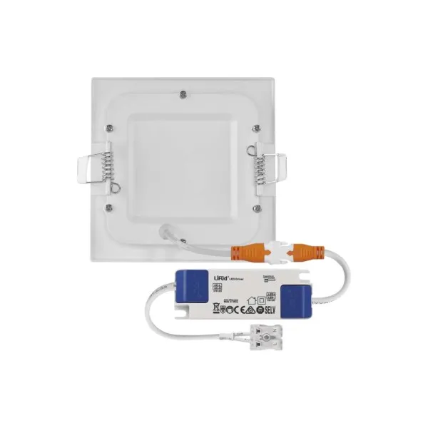 EMOS Lighting LED vstavané svietidlo NEXXO, štvorec, biely, 7W, teplá biela