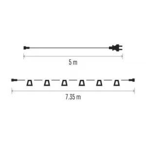 EMOS Lighting Spojovacia svetelná reťaz na 10 žiaroviek E27 START SET, 7,35 m, vonkajšia aj vnútorná