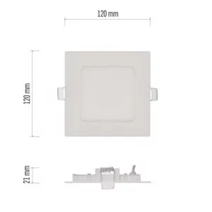EMOS Lighting LED vstavané svietidlo NEXXO, štvorec, biely, 7W, teplá biela