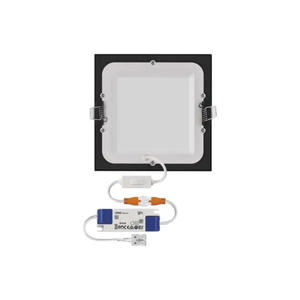 EMOS Lighting LED vstavané svietidlo NEXXO, štvorec, čierne, 12W, CCT