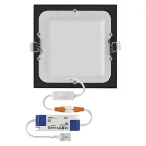 EMOS Lighting LED vstavané svietidlo NEXXO, štvorec, čierne, 12W, CCT