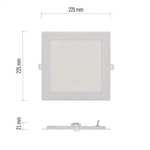 EMOS Lighting LED vstavané svietidlo NEXXO, štvorec, biely, 18W, teplá biela