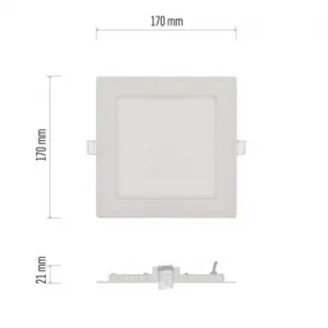 EMOS Lighting LED vstavané svietidlo NEXXO, štvorec, biely, 12W, teplá biela