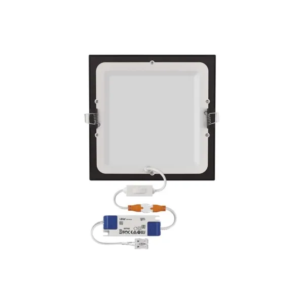 EMOS Lighting LED vstavané svietidlo NEXXO, štvorec, čierne, 18W, CCT