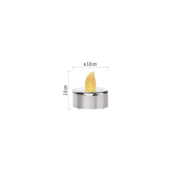 EMOS Lighting LED dekorácia – 6x čajová sviečka strieborná, 6x CR2032, vnútorná, vintage