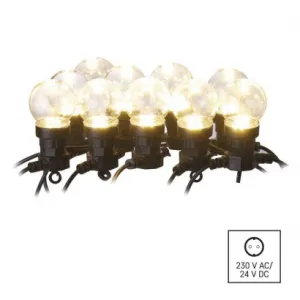 EMOS Lighting LED svetelná reťaz – 10x párty žiarovky číre, 5 m, vonkajšia aj vnútorná, teplá biela
