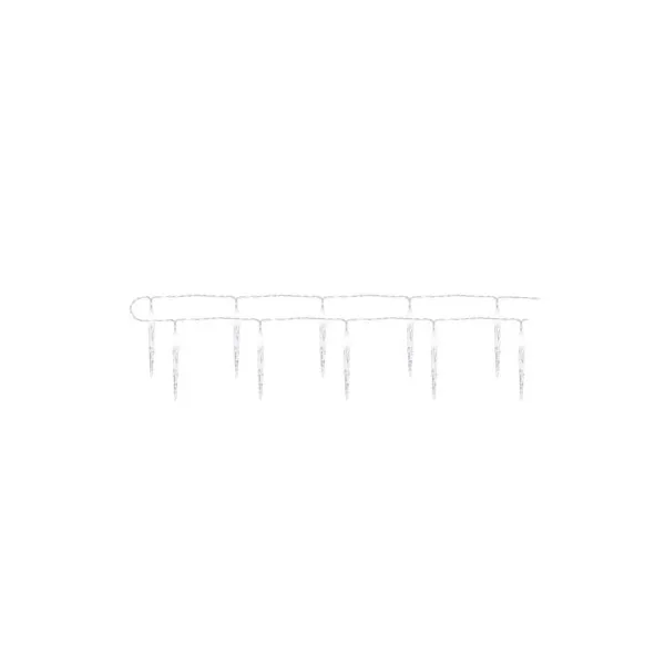 EMOS Lighting LED vianočná girlanda – 10x cencúľ, 1,35 m, 2x AA, vnútorná, studená biela, časovač