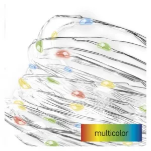 EMOS Lighting LED vianočná nano reťaz, 1,9 m, 2x AA, vnútorná, multicolor, časovač