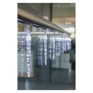 EMOS Lighting LED vianočná girlanda – 10x cencúľ, 1,35 m, 2x AA, vnútorná, studená biela, časovač