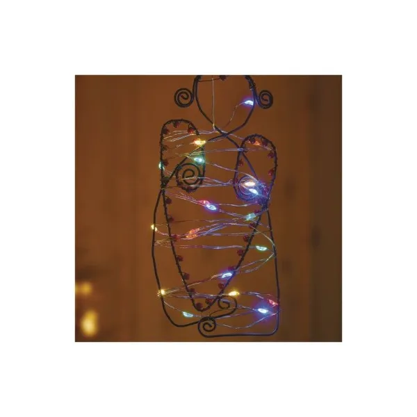 EMOS Lighting LED vianočná nano reťaz, 1,9 m, 2x AA, vnútorná, multicolor, časovač