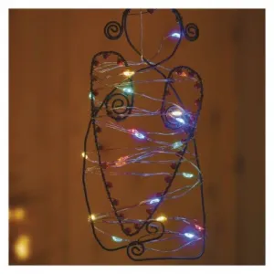 EMOS Lighting LED vianočná nano reťaz, 1,9 m, 2x AA, vnútorná, multicolor, časovač