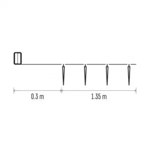 EMOS Lighting LED vianočná girlanda – 10x cencúľ, 1,35 m, 2x AA, vnútorná, studená biela, časovač