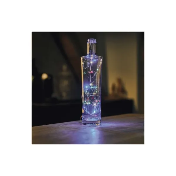EMOS Lighting LED vianočná nano reťaz, 1,9 m, 2x AA, vnútorná, multicolor, časovač