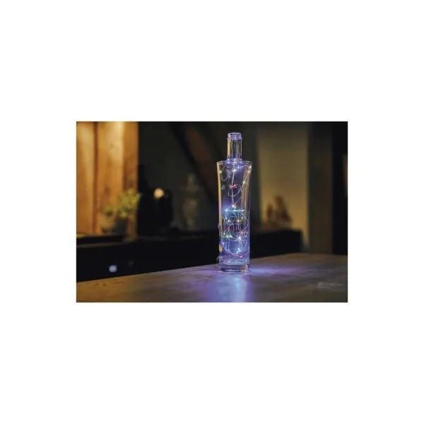 EMOS Lighting LED vianočná nano reťaz, 1,9 m, 2x AA, vnútorná, multicolor, časovač