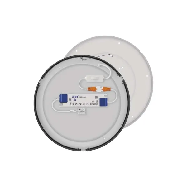EMOS Lighting LED prisadené svietidlo, kruhové, čierne, 28,5W, CCT