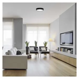 EMOS Lighting LED prisadené svietidlo, kruhové, čierne, 21W, CCT