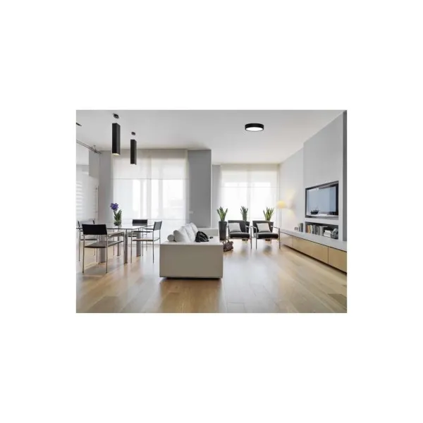 EMOS Lighting LED prisadené svietidlo, kruhové, čierne, 21W, CCT