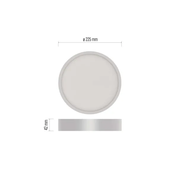 EMOS Lighting LED prisadené svietidlo, kruhové, biele, 21W, CCT