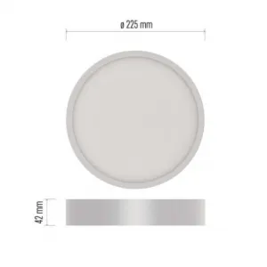 EMOS Lighting LED prisadené svietidlo, kruhové, biele, 21W, CCT