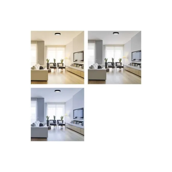 EMOS Lighting LED prisadené svietidlo, kruhové, čierne, 21W, CCT