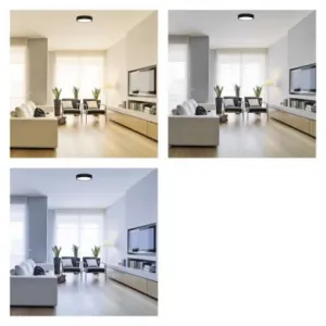 EMOS Lighting LED prisadené svietidlo, kruhové, čierne, 21W, CCT