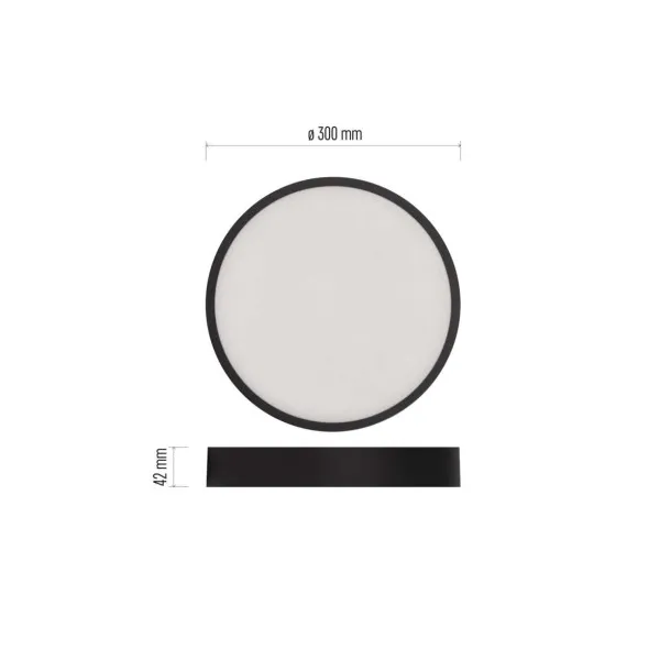 EMOS Lighting LED prisadené svietidlo, kruhové, čierne, 28,5W, CCT