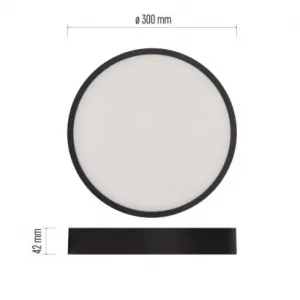 EMOS Lighting LED prisadené svietidlo, kruhové, čierne, 28,5W, CCT