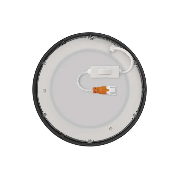 EMOS Lighting LED prisadené svietidlo, kruhové, čierne, 12,5W, CCT