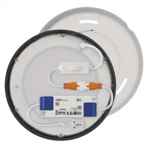EMOS Lighting LED prisadené svietidlo, kruhové, čierne, 12,5W, CCT