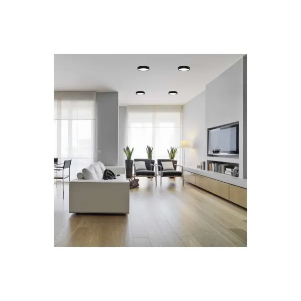 EMOS Lighting LED prisadené svietidlo, kruhové, čierne, 12,5W, CCT