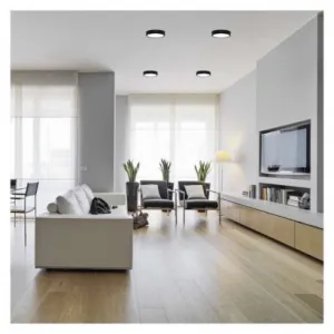 EMOS Lighting LED prisadené svietidlo, kruhové, čierne, 12,5W, CCT