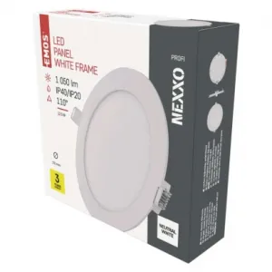 EMOS Lighting LED vstavané svietidlo NEXXO, kruhové, biely, 12,5W, neutrálna biela