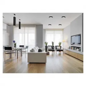 EMOS Lighting LED prisadené svietidlo, kruhové, čierne, 12,5W, CCT