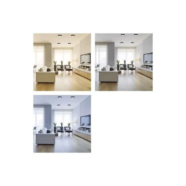 EMOS Lighting LED prisadené svietidlo, kruhové, čierne, 12,5W, CCT