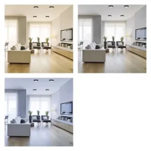 EMOS Lighting LED prisadené svietidlo, kruhové, čierne, 12,5W, CCT