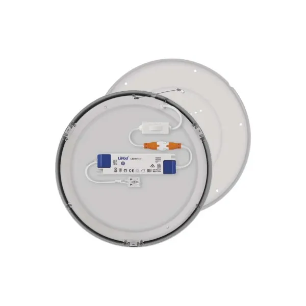 EMOS Lighting LED prisadené svietidlo, kruhové, strieborné, 28,5W, CCT