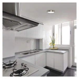 EMOS Lighting LED prisadené svietidlo, kruhové, strieborné, 28,5W, CCT