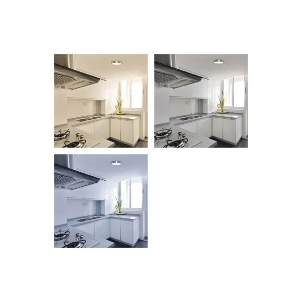 EMOS Lighting LED prisadené svietidlo, kruhové, strieborné, 28,5W, CCT