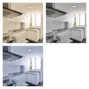 EMOS Lighting LED prisadené svietidlo, kruhové, strieborné, 28,5W, CCT