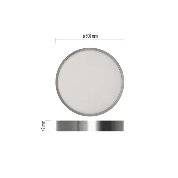 EMOS Lighting LED prisadené svietidlo, kruhové, strieborné, 28,5W, CCT
