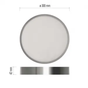 EMOS Lighting LED prisadené svietidlo, kruhové, strieborné, 28,5W, CCT