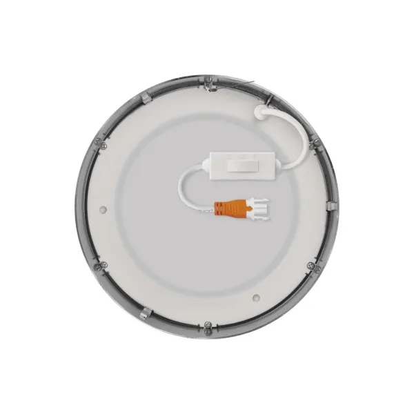 EMOS Lighting LED prisadené svietidlo, kruhové, strieborné, 12,5W, CCT