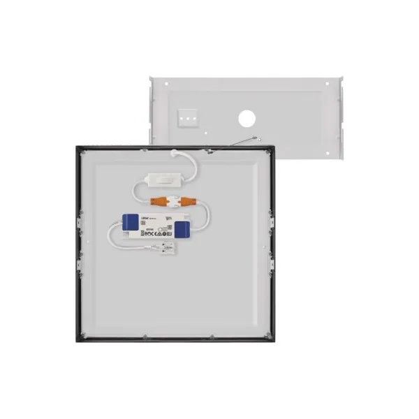 EMOS Lighting LED prisadené svietidlo, štvorec, čierne, 28,5W, CCT