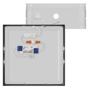 EMOS Lighting LED prisadené svietidlo, štvorec, čierne, 28,5W, CCT