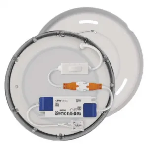 EMOS Lighting LED prisadené svietidlo, kruhové, strieborné, 12,5W, CCT