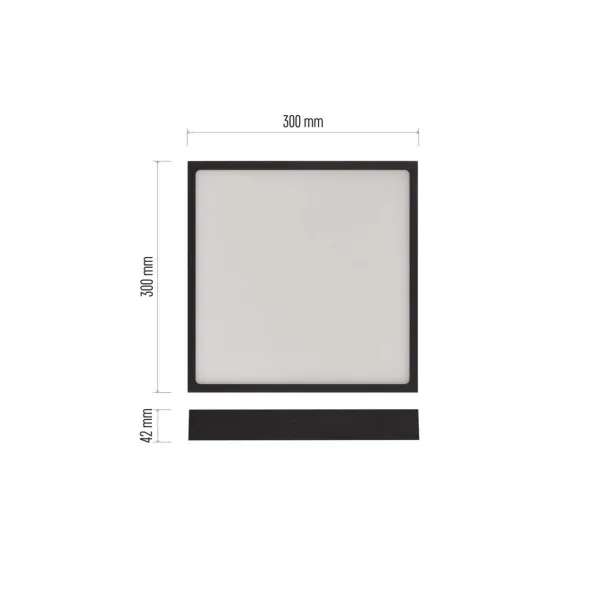 EMOS Lighting LED prisadené svietidlo, štvorec, čierne, 28,5W, CCT