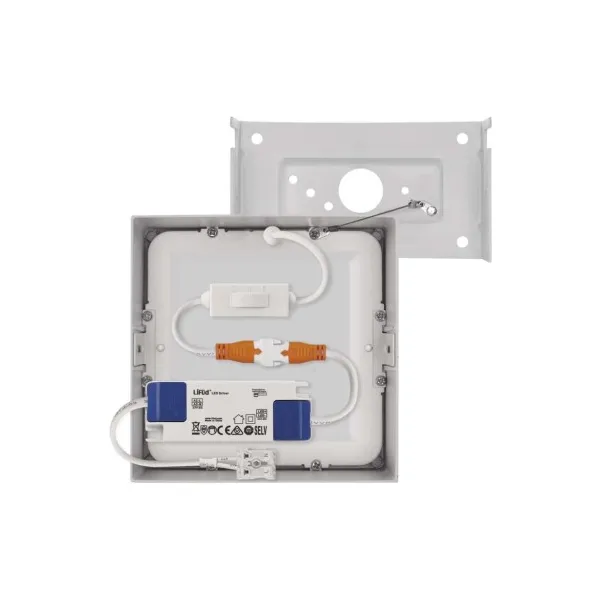 EMOS Lighting LED prisadené svietidlo, štvorec, biele, 7,6W, CCT