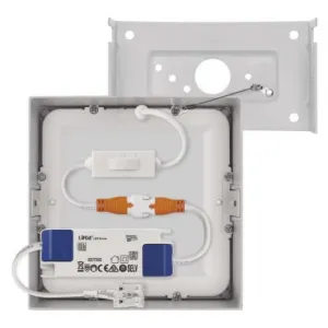 EMOS Lighting LED prisadené svietidlo, štvorec, biele, 7,6W, CCT